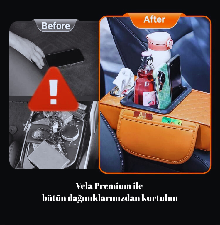 Premium Çok Fonksiyonlu Deri Araç Kol Dayama kutusu